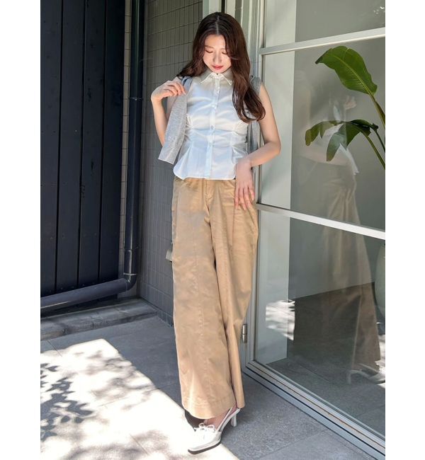 MERCURYDUO「チノハイウエストタックワイドパンツ」|その他|