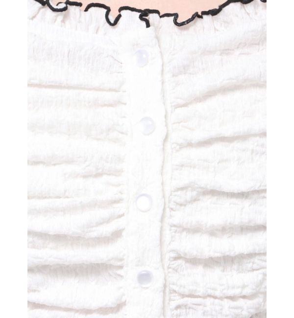 MERCURYDUO「ドロストギャザーコンパクトカットソー」|Tシャツ・カットソー|