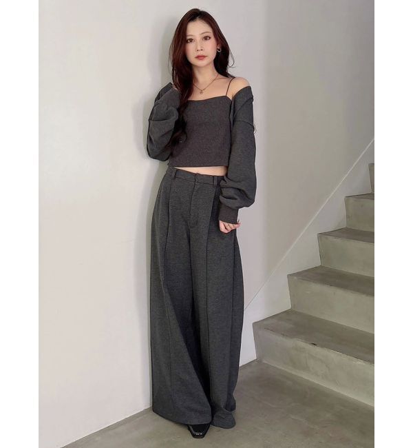 MERCURYDUO「【WEB限定】裏毛キャミアンサンブル」|Tシャツ・カットソー|