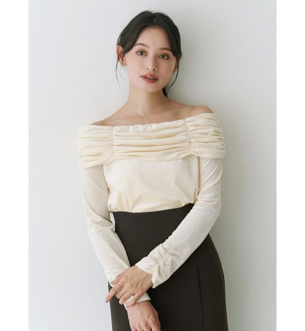 MERCURYDUO「シャーリングベロアカットソー」|Tシャツ・カットソー|