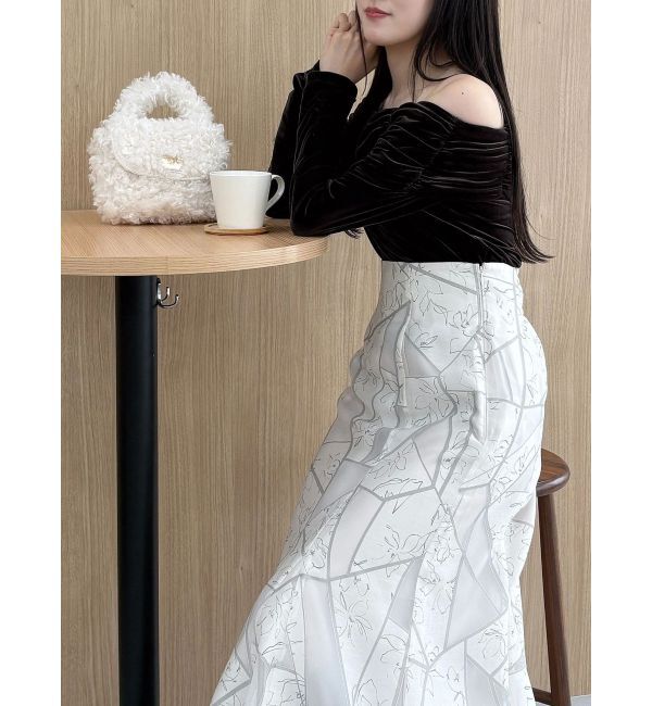 MERCURYDUO「シャーリングベロアカットソー」|Tシャツ・カットソー|