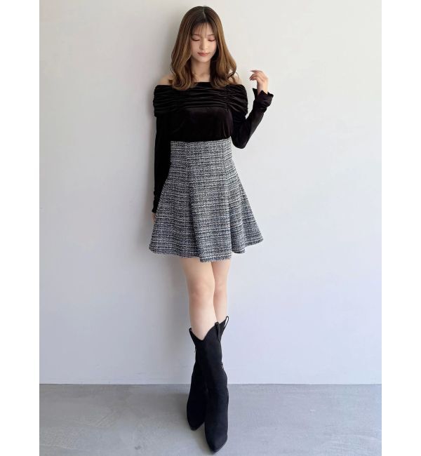 MERCURYDUO「シャーリングベロアカットソー」|Tシャツ・カットソー|