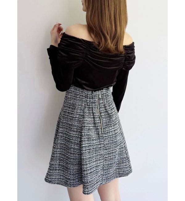 MERCURYDUO「シャーリングベロアカットソー」|Tシャツ・カットソー|