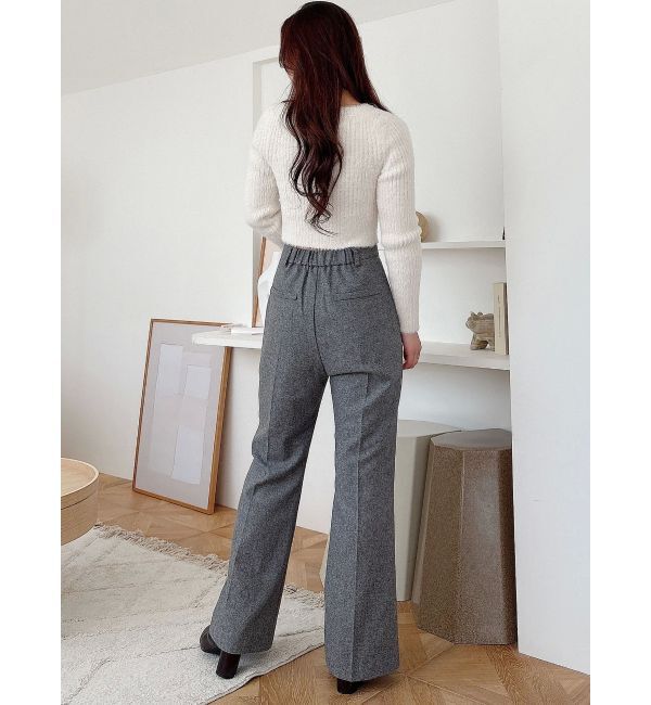 MERCURYDUO「ウールライクセンタープレスワイドパンツ」|その他|