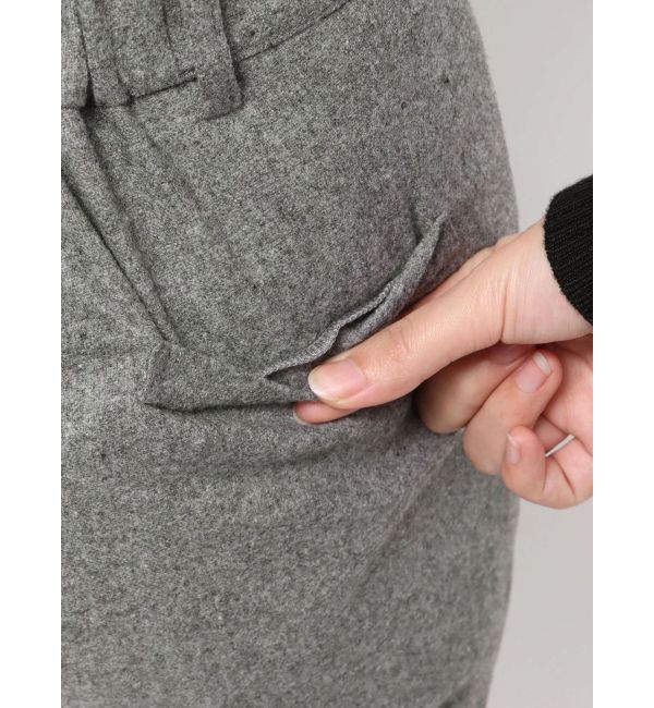 MERCURYDUO「ウールライクセンタープレスワイドパンツ」|その他|