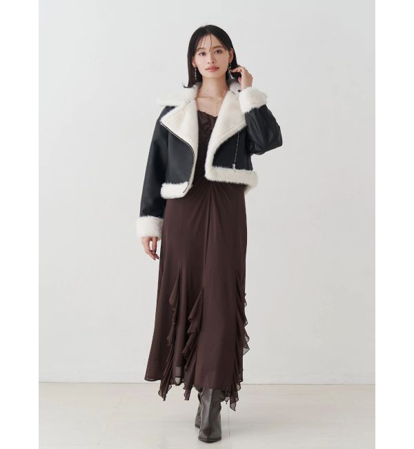 MERCURYDUO「フェイクレザームートンボンバージャケット」|その他|