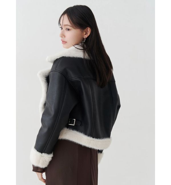 MERCURYDUO「フェイクレザームートンボンバージャケット」|その他|