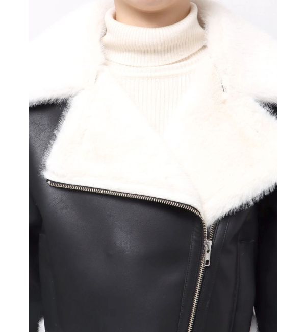 MERCURYDUO「フェイクレザームートンボンバージャケット」|その他|