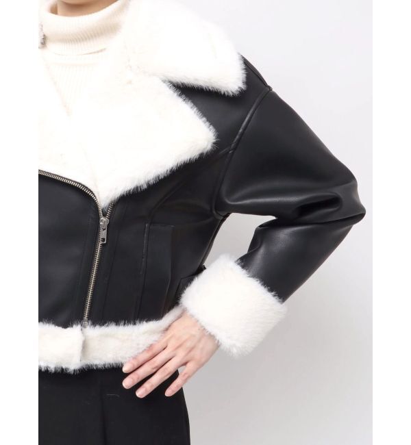 MERCURYDUO「フェイクレザームートンボンバージャケット」|その他|