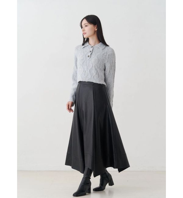 MERCURYDUO「ケーブルポロ衿ニット」|ニット・セーター|