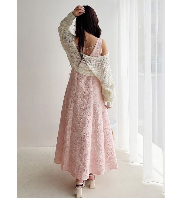 MERCURYDUO「ジャカードフィットアンドフレアジャンスカ」|ワンピース|