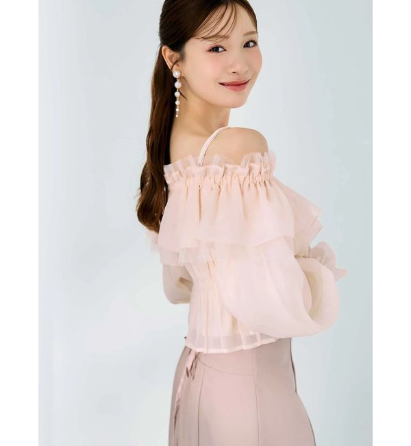 MERCURYDUO「オフショルラッフルブラウス」|シャツ・ブラウス|