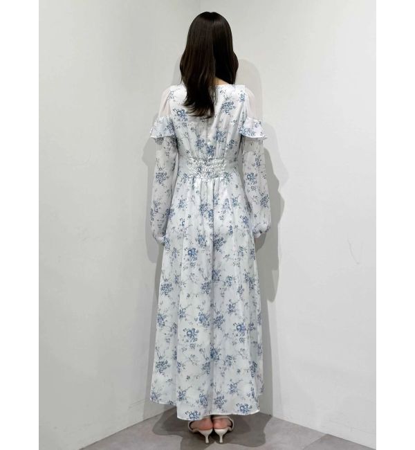 MERCURYDUO「ラッフルカラーパターンワンピース」|ワンピース|