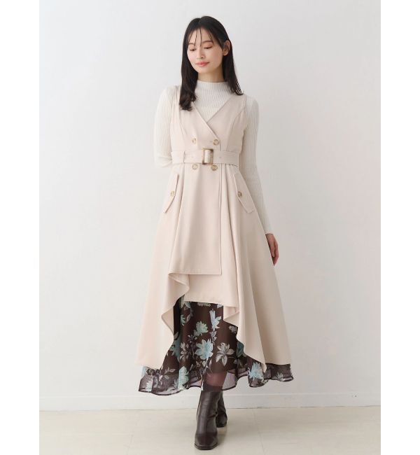 MERCURYDUO「【セットアップ着用可】トレンチライクジャンスカ」|ワンピース|