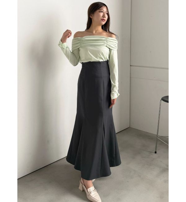 MERCURYDUO「【FILA別注】裏毛オフショルトップス」|Tシャツ・カットソー|