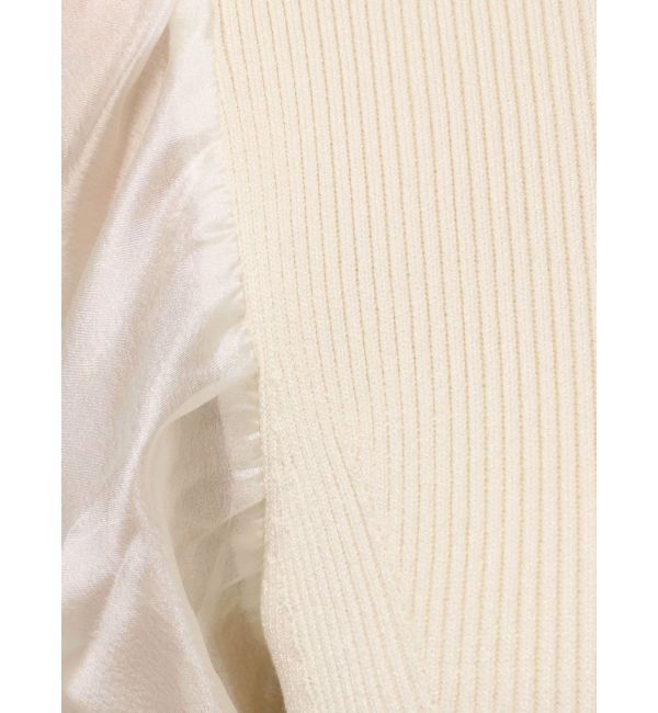 MERCURYDUO「異素材スリーブリブマーメイドワンピース」|ワンピース|