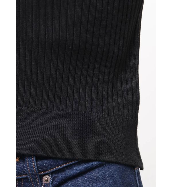 MERCURYDUO「シャツレイヤードライクハーフスリーブニット」|ニット・セーター|