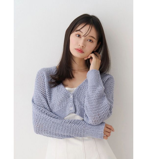 MERCURYDUO「クリアボタン使いボレロ」|カーディガン|