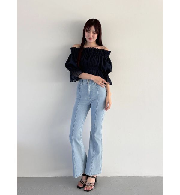 MERCURYDUO「ストレッチブーツカットデニムパンツ」|デニム|