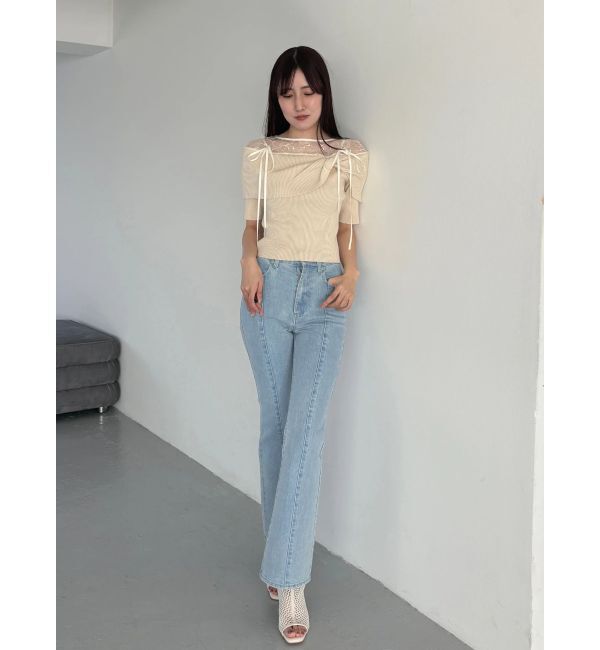 MERCURYDUO「ストレッチブーツカットデニムパンツ」|デニム|