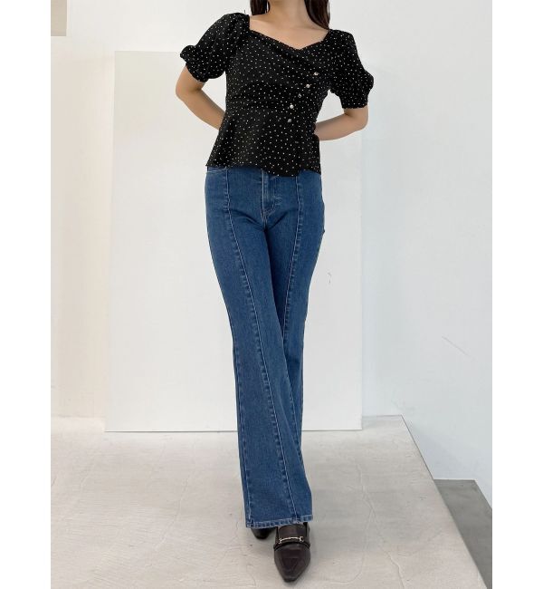 MERCURYDUO「ストレッチブーツカットデニムパンツ」|デニム|