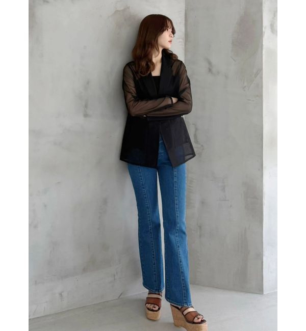 MERCURYDUO「ストレッチブーツカットデニムパンツ」|デニム|