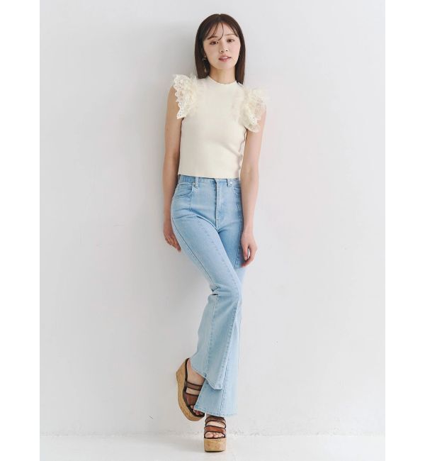 MERCURYDUO「ストレッチブーツカットデニムパンツ」|デニム|