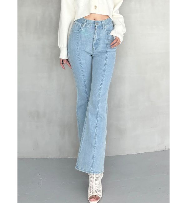 MERCURYDUO「ストレッチブーツカットデニムパンツ」|デニム|