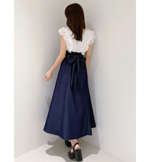 MERCURYDUO「2WAYラッフルブラウスドッキングワンピース」|ワンピース|