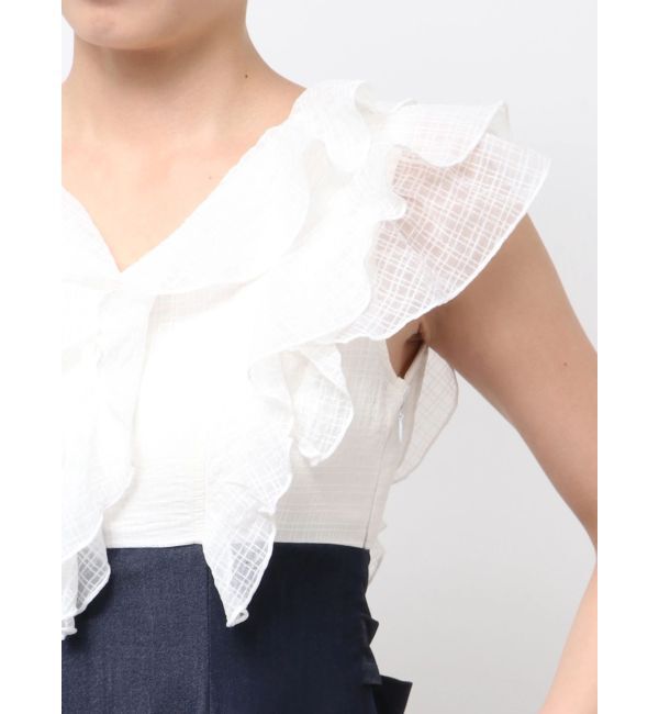 MERCURYDUO「2WAYラッフルブラウスドッキングワンピース」|ワンピース|