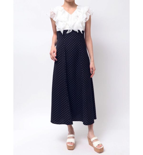 MERCURYDUO「2WAYラッフルブラウスドッキングワンピース」|ワンピース|ミックス