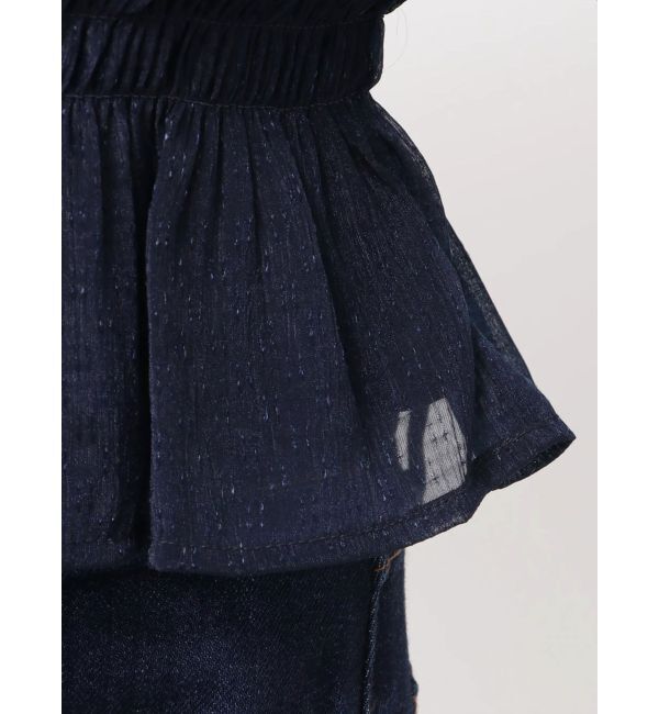 MERCURYDUO「2WAYオフショル五分袖シャーリングブラウス」|シャツ・ブラウス|