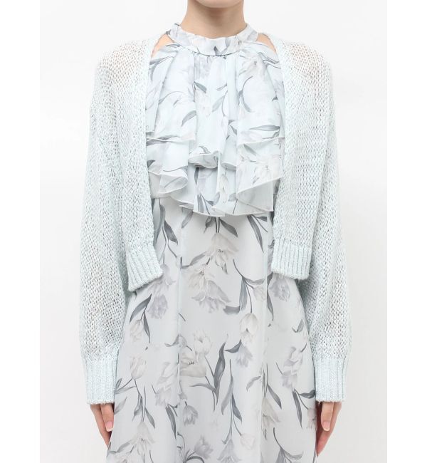 MERCURYDUO「透かし編みラメ混ボレロカーディガン」|カーディガン|