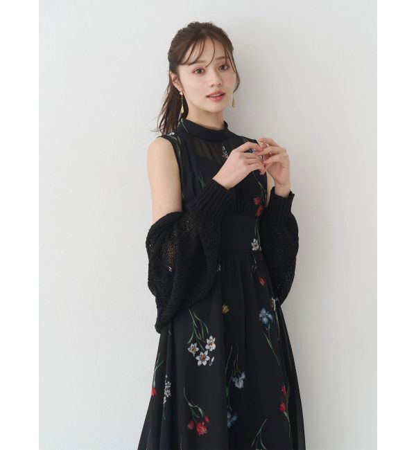 MERCURYDUO「透かし編みラメ混ボレロカーディガン」|カーディガン|