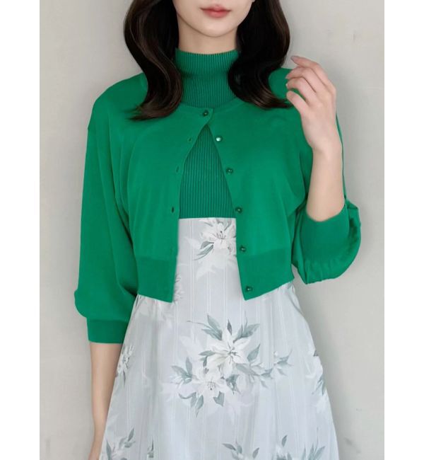 MERCURYDUO「2WAYシアーコンパクトカーディガン」|カーディガン|