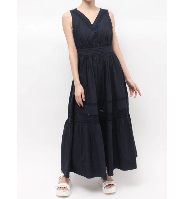 MERCURYDUO「ポプリンバックシャンワンピース」|ワンピース|ネイビー