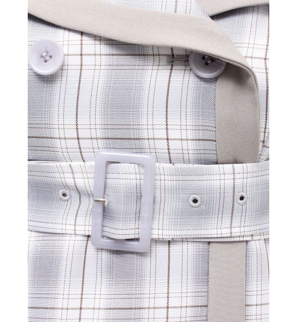 MERCURYDUO「バイカラートレンチフレアワンピース」|ワンピース|