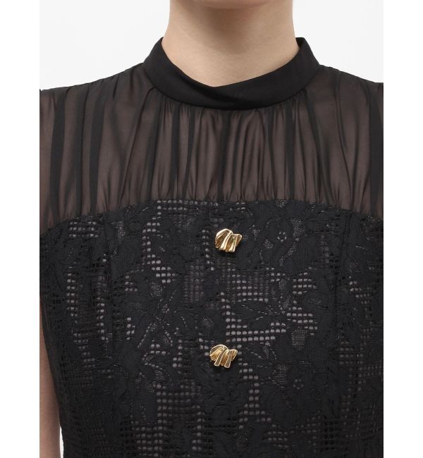 MERCURYDUO「レースベアドッキングワンピース」|ワンピース|