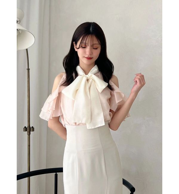 MERCURYDUO「アメスリラッフルボウタイブラウス」|シャツ・ブラウス|