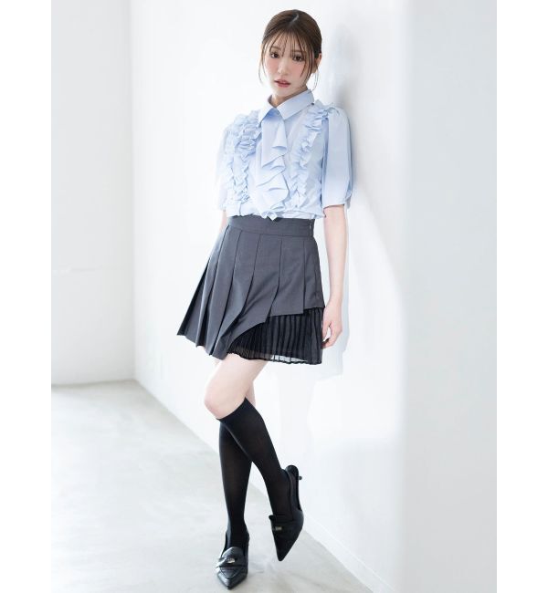 MERCURYDUO「ギャザーフリルシャツ」|シャツ・ブラウス|