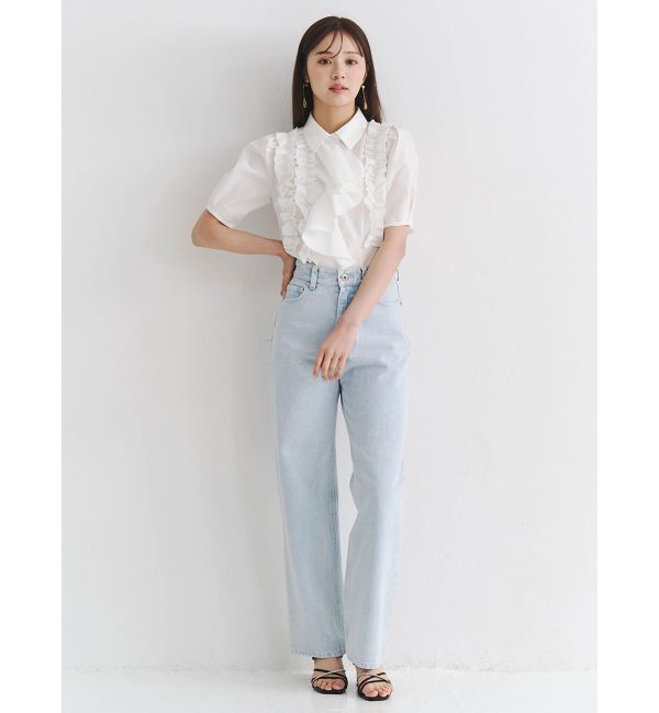 MERCURYDUO「ギャザーフリルシャツ」|シャツ・ブラウス|