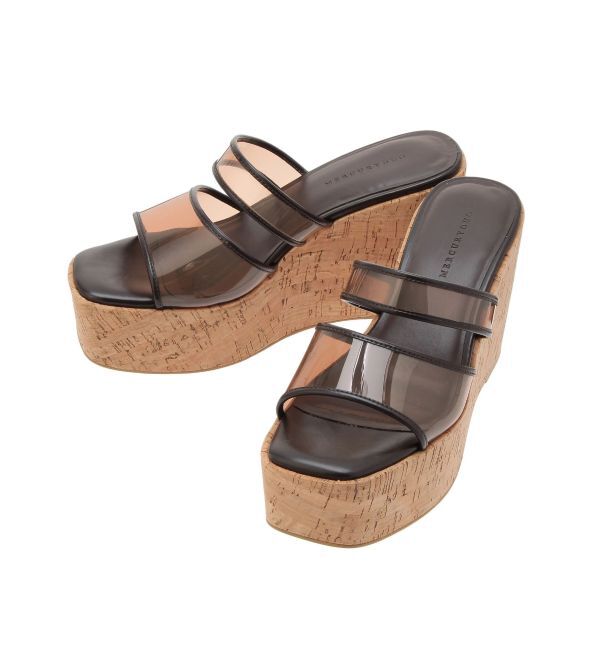 MERCURYDUO「クリアベルトウェッジサンダル」|サンダル|