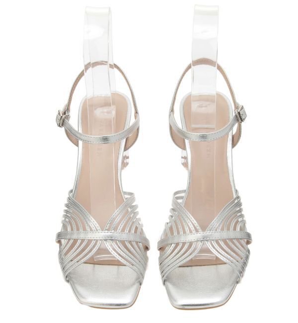 MERCURYDUO「ナローラインクリアヒールサンダル」|サンダル|
