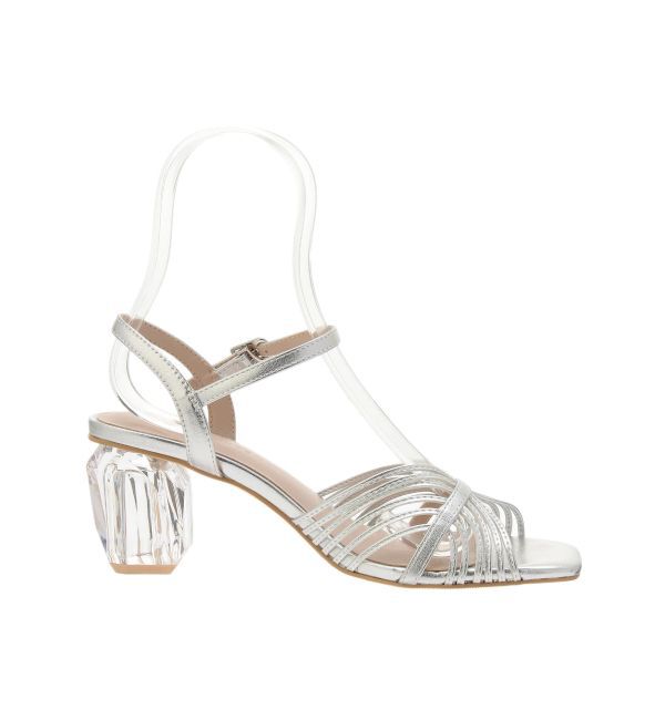 MERCURYDUO「ナローラインクリアヒールサンダル」|サンダル|