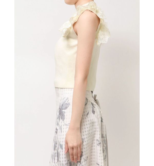 MERCURYDUO「異素材フリルボトルニット」|ニット・セーター|