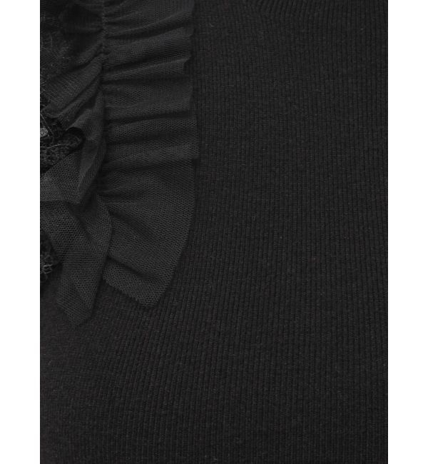 MERCURYDUO「異素材フリルボトルニット」|ニット・セーター|