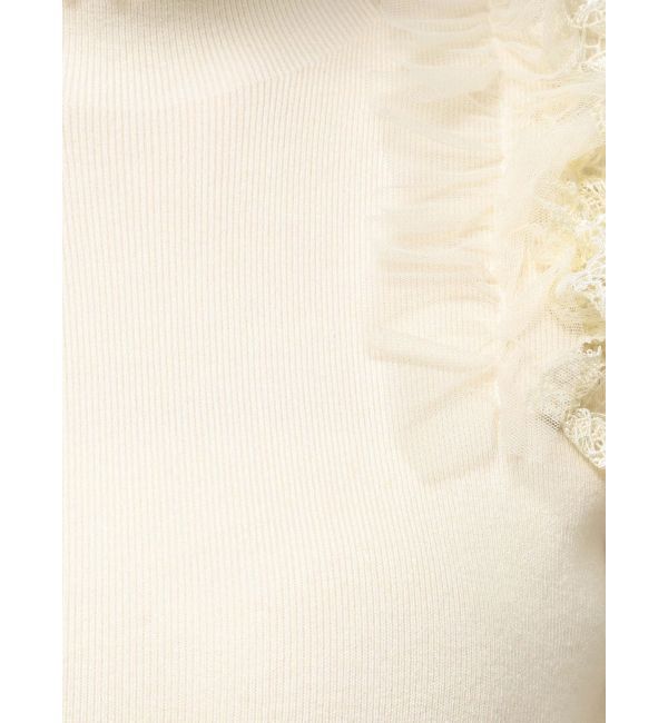 MERCURYDUO「異素材フリルボトルニット」|ニット・セーター|
