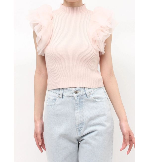 MERCURYDUO「ボリュームチュールフリルニット」|ニット・セーター|