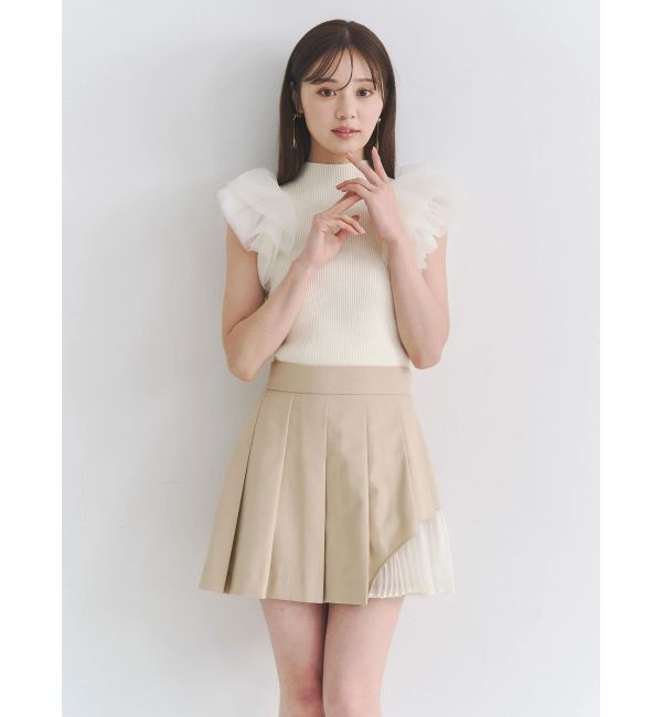 MERCURYDUO「ボリュームチュールフリルニット」|ニット・セーター|