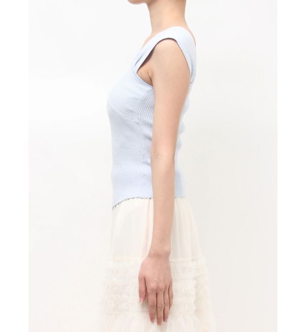 MERCURYDUO「アシメカッティングリブニット」|ニット・セーター|